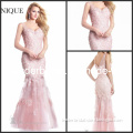 Pink Lace Evening Dress by-Janique Beading Mermaid Special Occasion Dresses Pageant Dresses W024